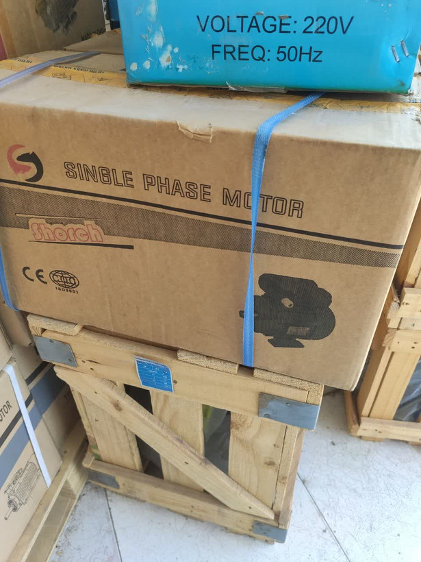 الکتروموتور 4 اسب 3 کیلووات 1400 دور تک فاز آلومینیوم گوانگلو مارک shorch